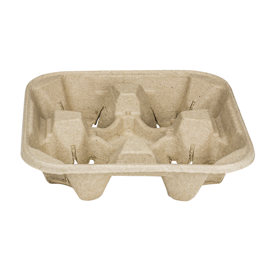 Karat Earth 4-Cup Molded Fiber Carrier