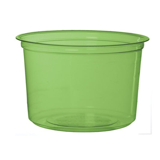 Vegware Veridian™ 16oz PLA round deli container green | 632-Series | 500/cs