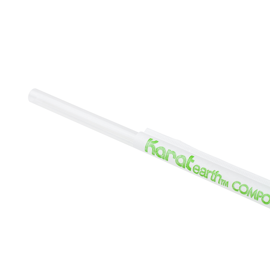Karat Earth PLA Giant 10.25' Straw | Wrapped | Clear