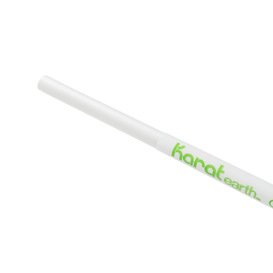 Karat Earth Paper Giant 10.25" Straw | Wrapped | White