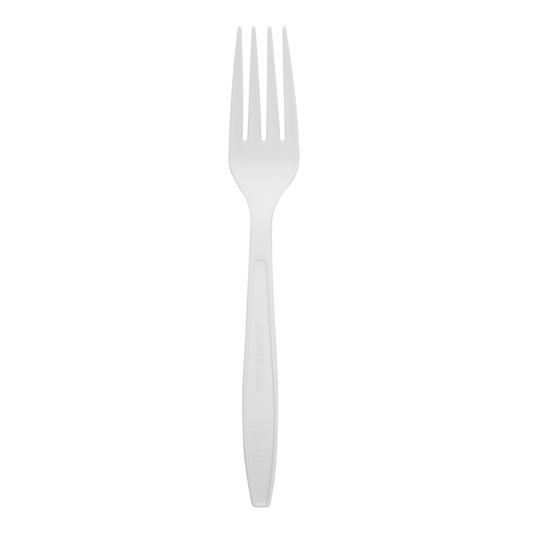 Karat Earth PLA Compostable Fork | Heavy Weight | Natural