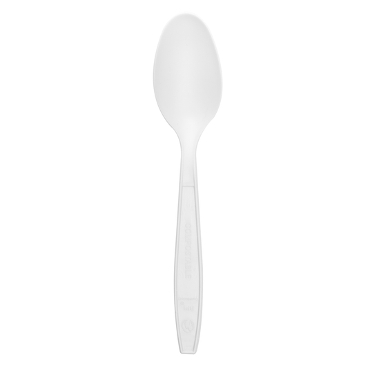Karat Earth PLA Compostable Tea Spoon | Heavy Weight | Natural