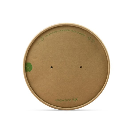 Vegware Round kraft paper lid, 150-Series | 150-Series | 300/cs