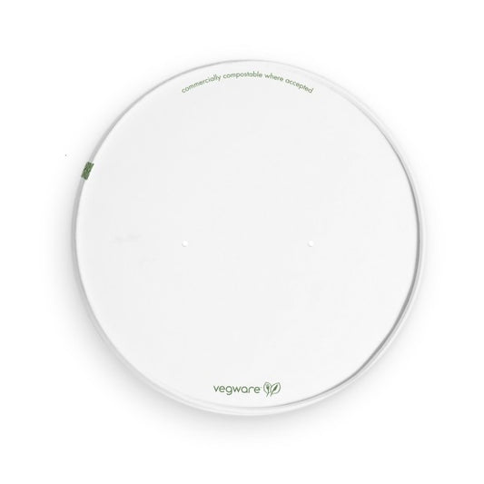 Vegware PLA-lined paper lid with vents | 185V-Series | 300/cs